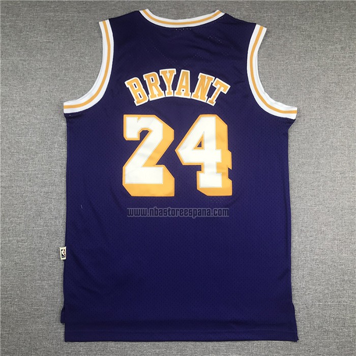 Camiseta Los Angeles Lakers Kobe Bryant NO 24 Retro Violeta
